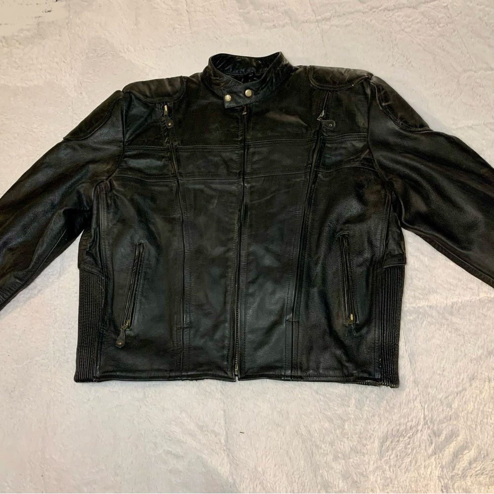 Leather King - leather riding jacket - with extra padded leather on elbows